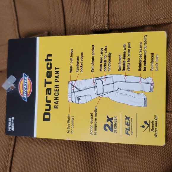 Dickies Men's Brown DuraTech Ranger Duck Cargo Pants - Picture 5 of 9